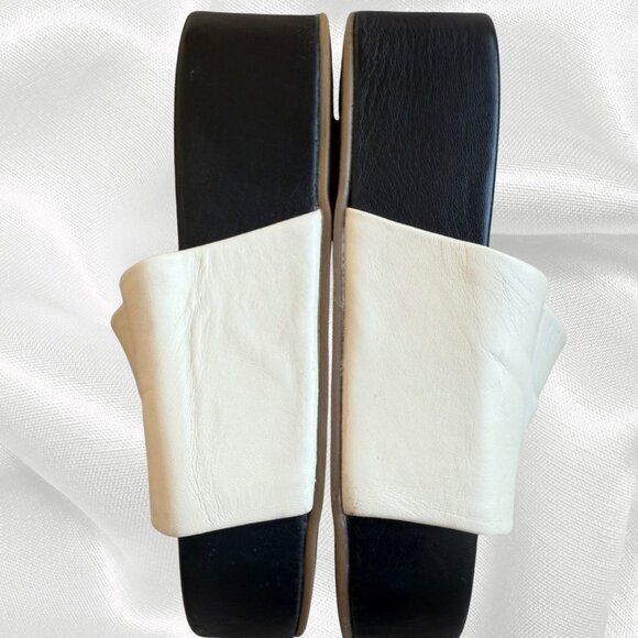 BEEK Albatross Cream Leather Platform Sandals Worn Once Like New Size 8 - Picture 9 of 17